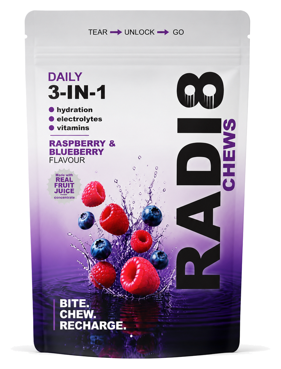 Radi8 Chews Raspberry & Blueberry pack
